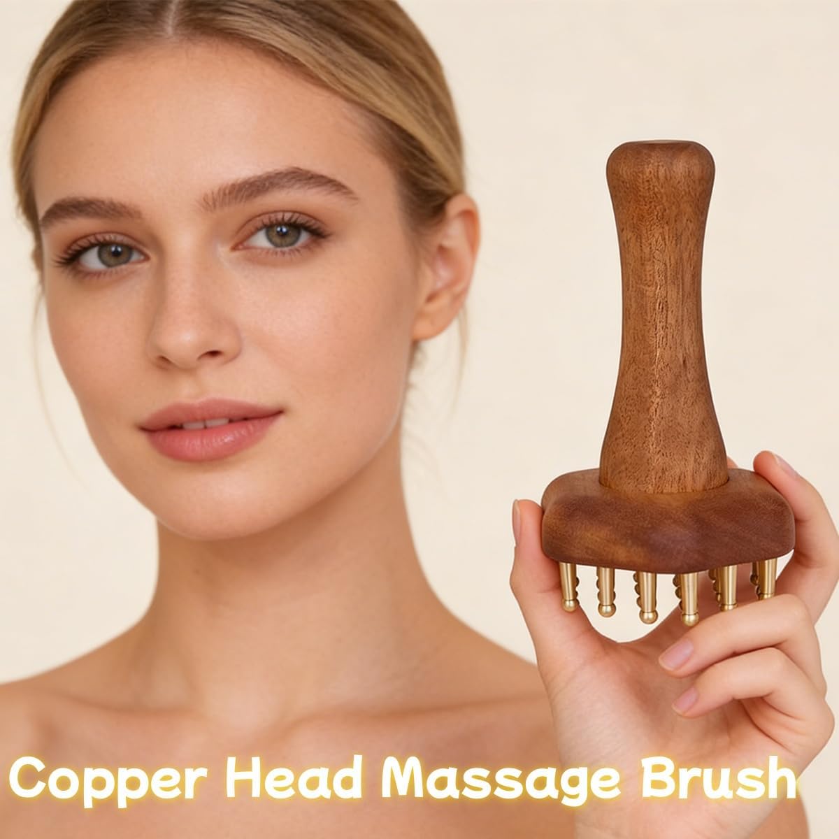 Kansa Scalp Head And Body Massager With Bronze Comb