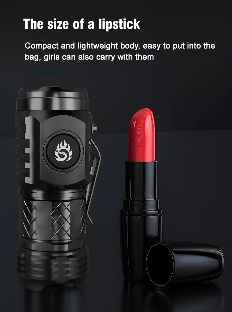 3 in 1 Thumb-Sized Flashlight Keychain + Powerbank