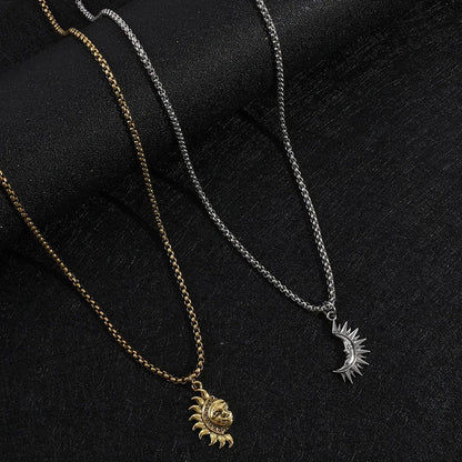 Sun and Moon Necklace Set