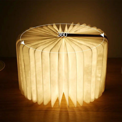 Wooden Foldable LED Book Lamp