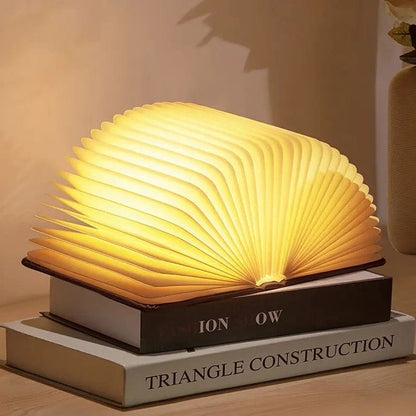 Wooden Foldable LED Book Lamp