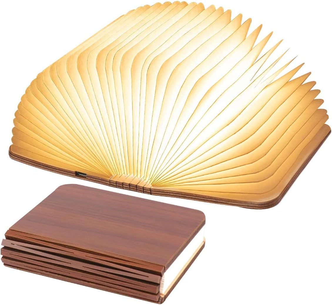 Wooden Foldable LED Book Lamp