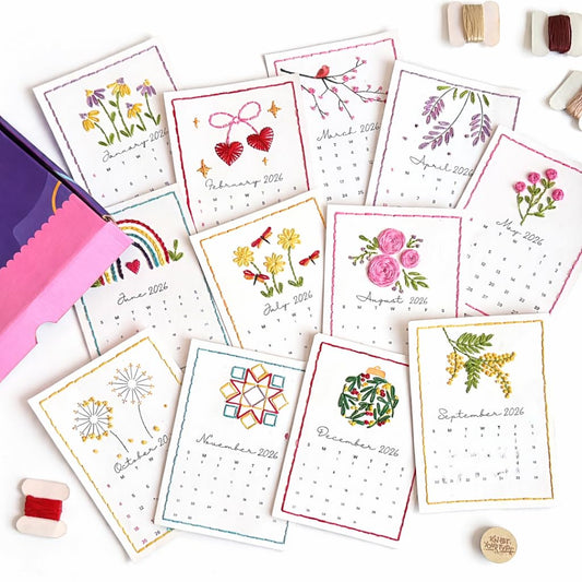 Embroidery DIY 2026 Calendar Kit