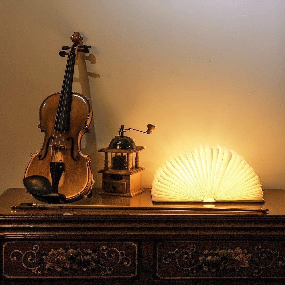 Wooden Foldable LED Book Lamp