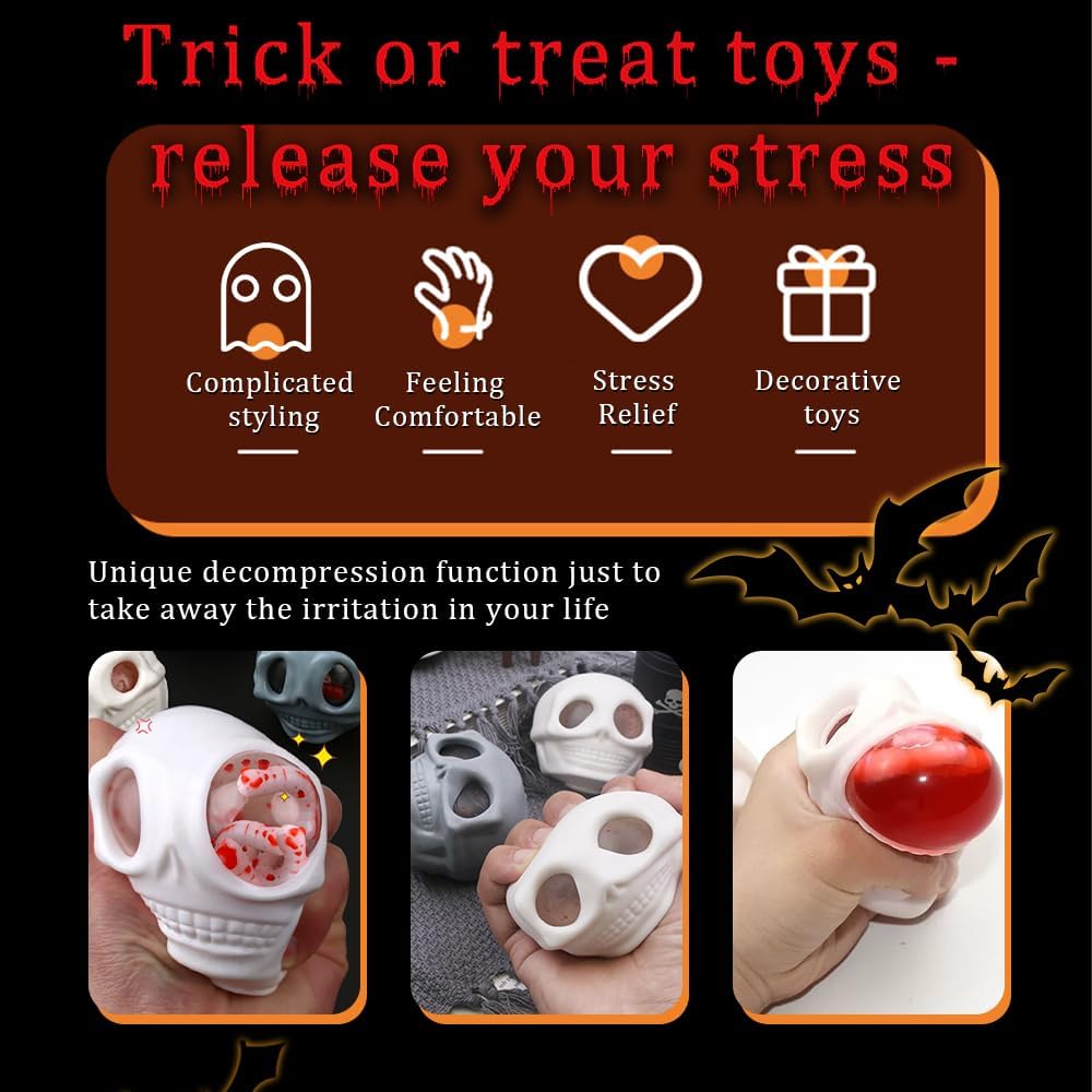 Skull Squeezing Toy For Stress Relief
