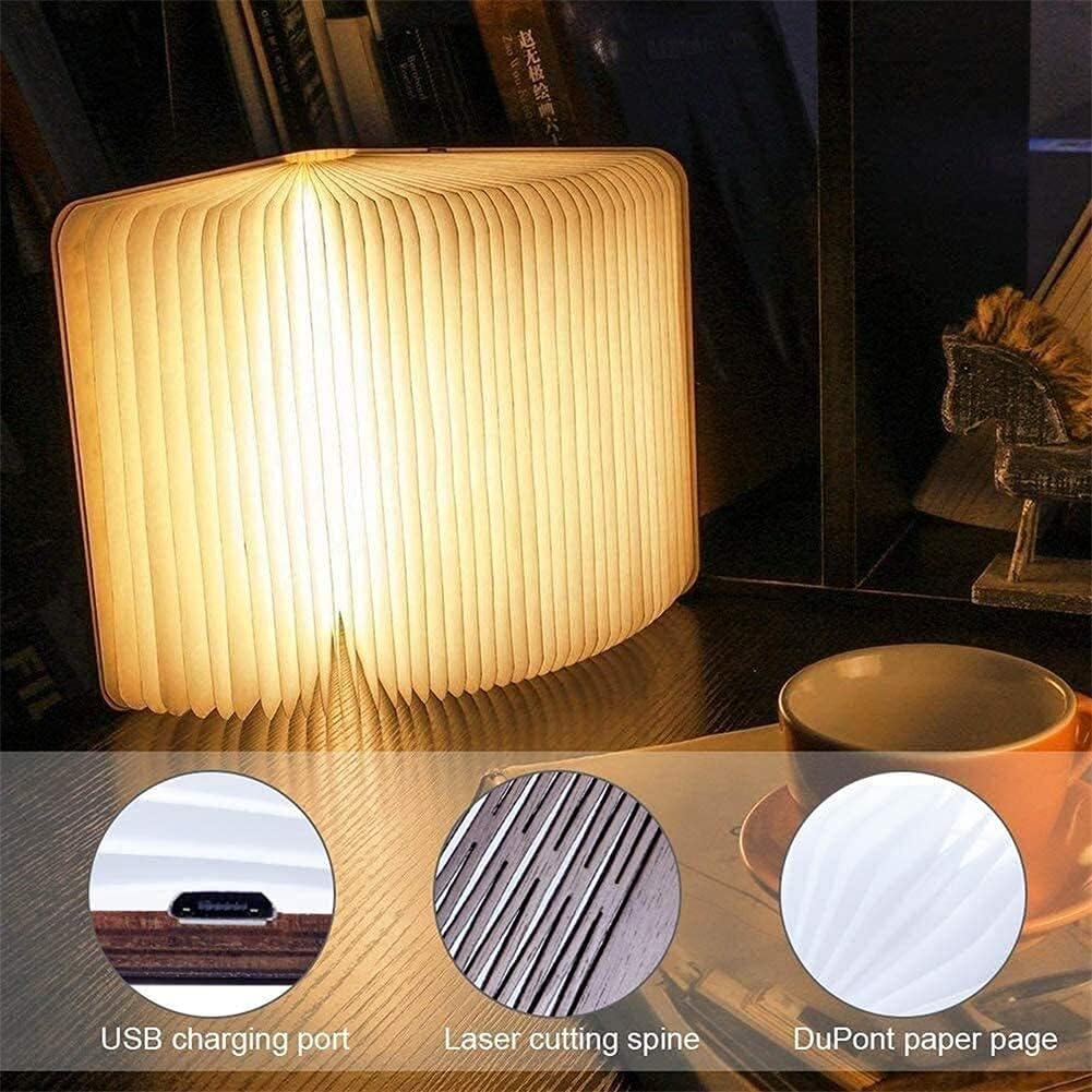 Wooden Foldable LED Book Lamp