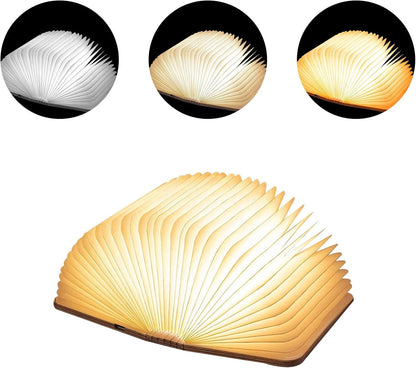 Wooden Foldable LED Book Lamp