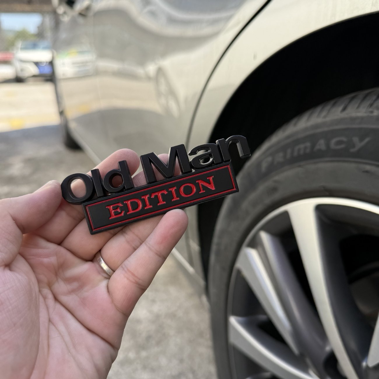 Old Man Edition Car Emblem
