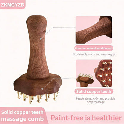 Kansa Scalp Head And Body Massager With Bronze Comb