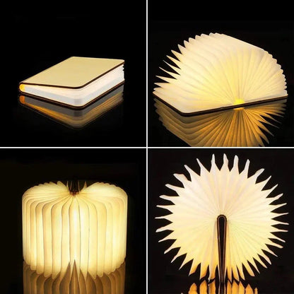 Wooden Foldable LED Book Lamp