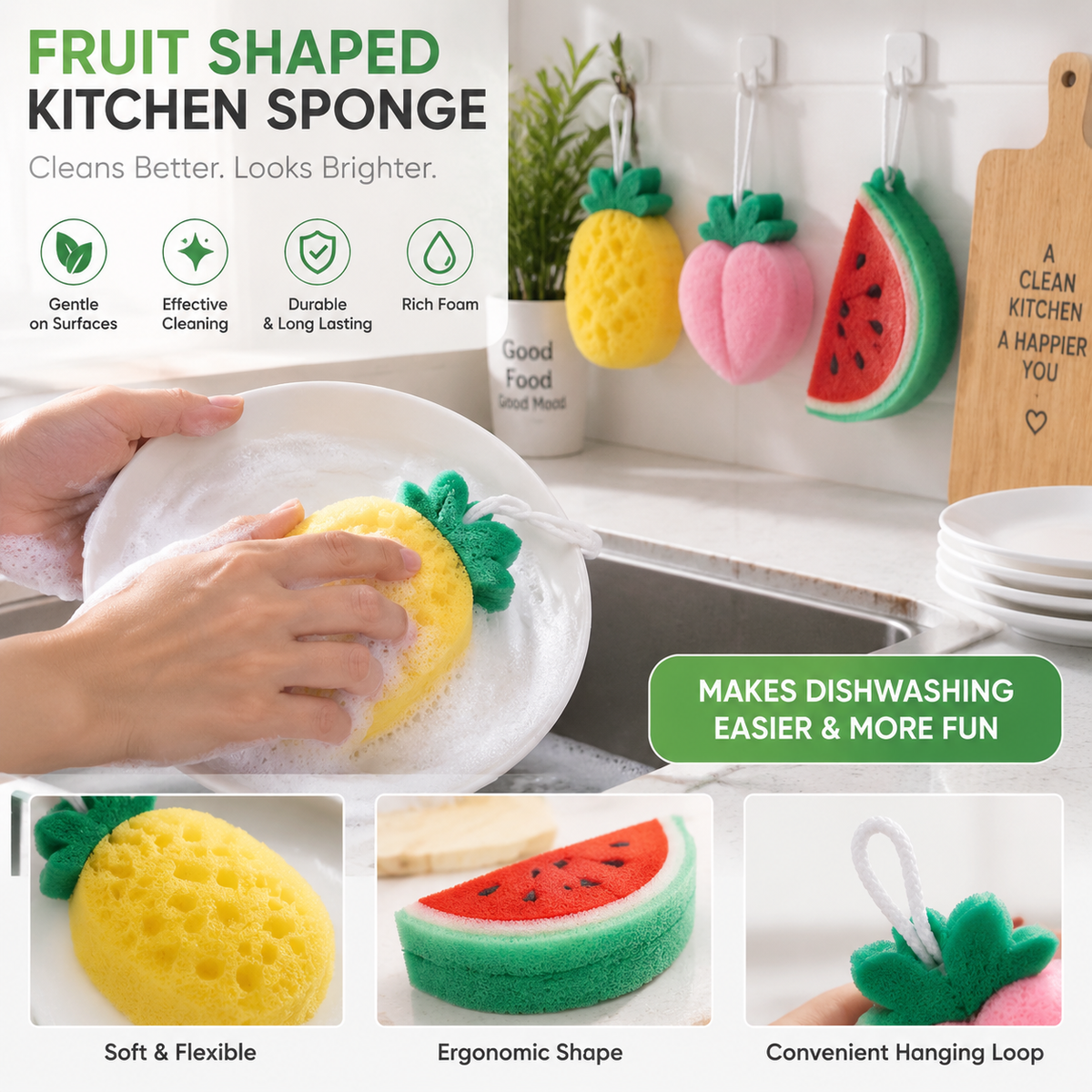 CleanJoy™ Fruit Shape Scrubber