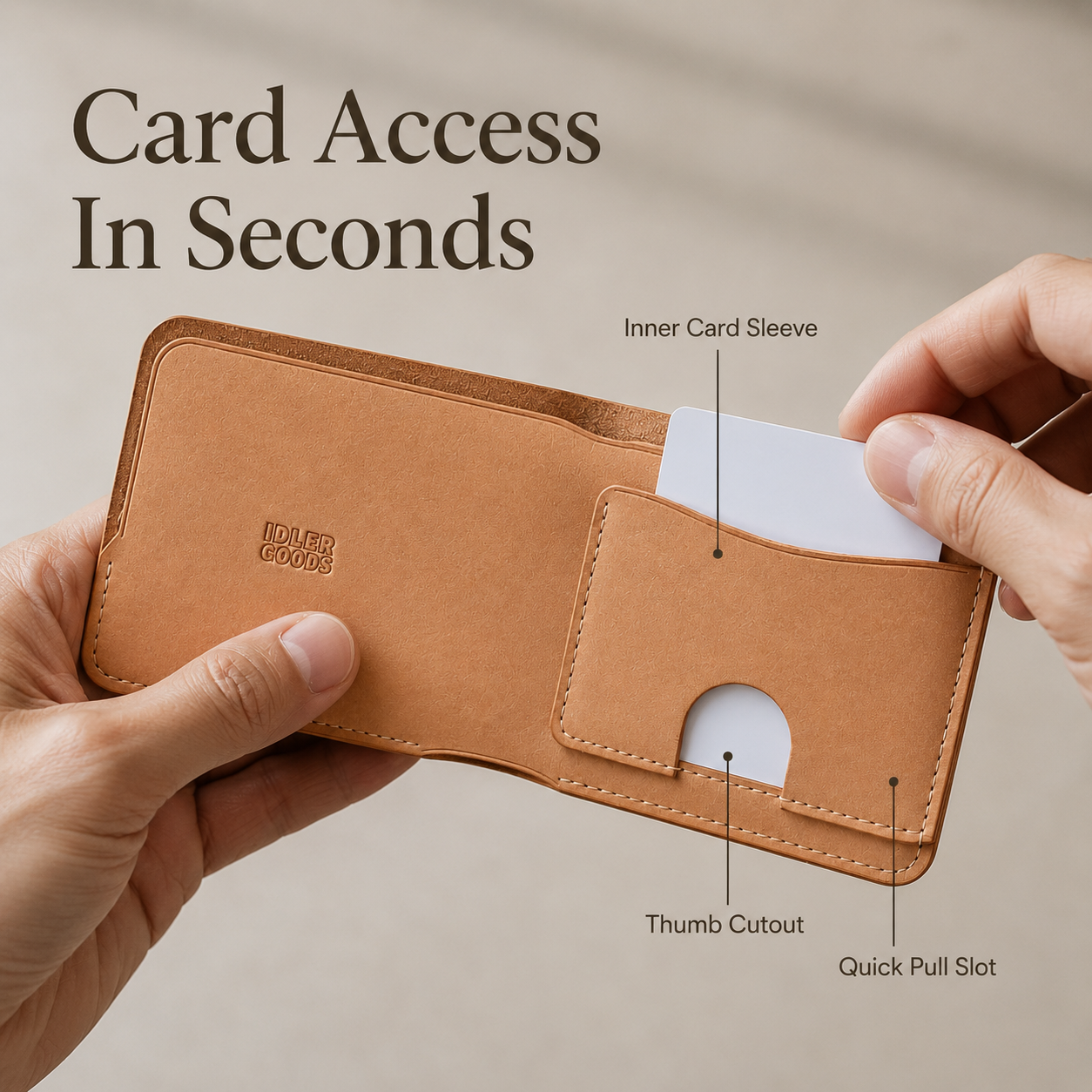 Minimalist Foldable Leather Card Wallet
