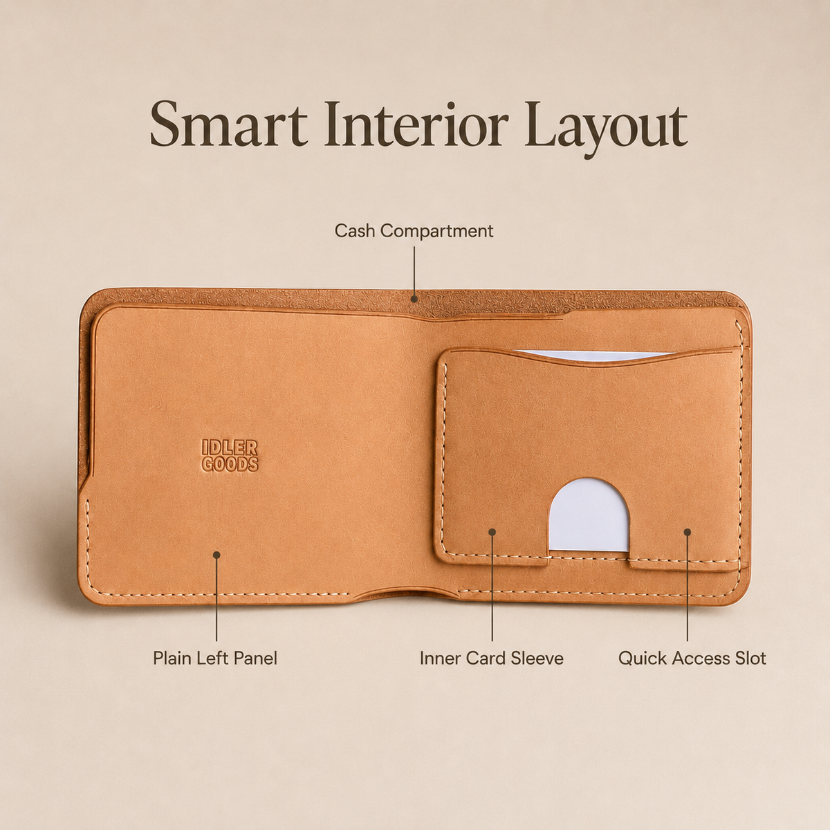 Minimalist Foldable Leather Card Wallet