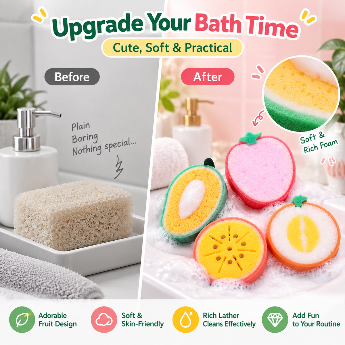 CleanJoy™ Fruit Shape Scrubber