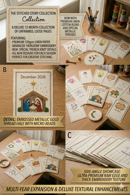 Embroidery DIY 2026 Calendar Kit