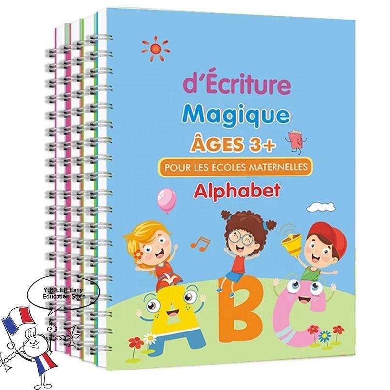 Disappearing Ink Pen Reusable Writing Groove Book for Kids