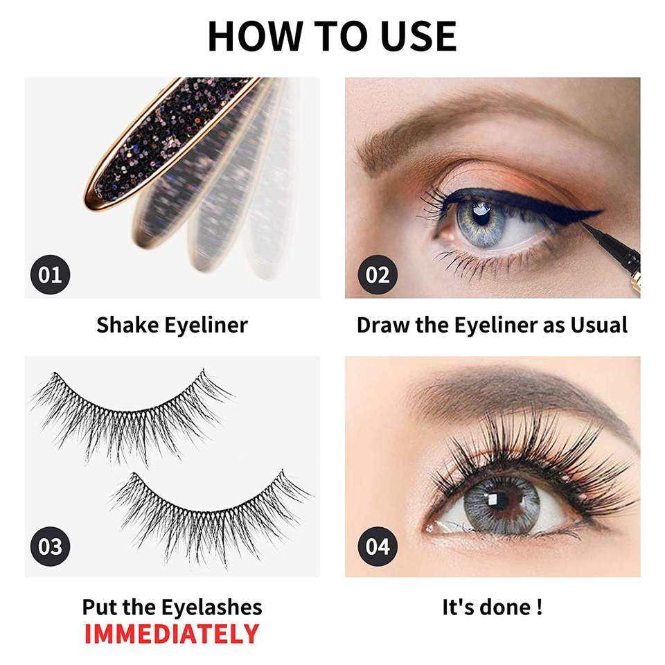 2 In 1 Self-adhesive Eyeliner + Eyelash Pencil