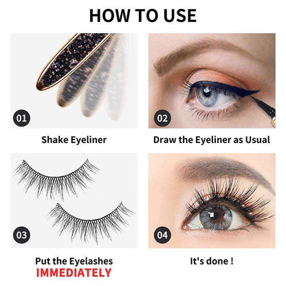 2 In 1 Self-adhesive Eyeliner + Eyelash Pencil