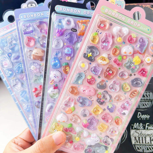 3D Puffy Stickers 🌈 | Cute & Colorful Decoration Magic ✨