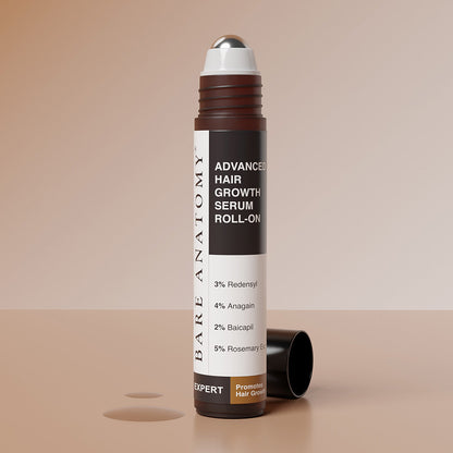 Advanced Hair Growth Serum Roll-On With 5% Rosemary, 4% Anagain, & 3% Redensyl - 25 ml