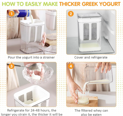 Multifunctional Yogurt Filter with Fine Mesh Strainer - ( 🚚 Free Delivery )