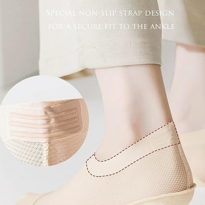 Unisex Ultra Thin Liner Socks Non Slip Combed Cotton No Show Socks