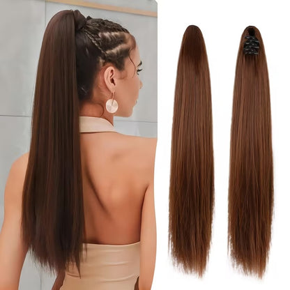 Clip with grip to accentuate ponytails