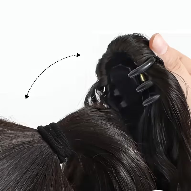 Clip with grip to accentuate ponytails
