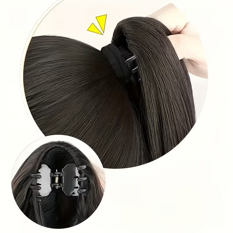 Clip with grip to accentuate ponytails