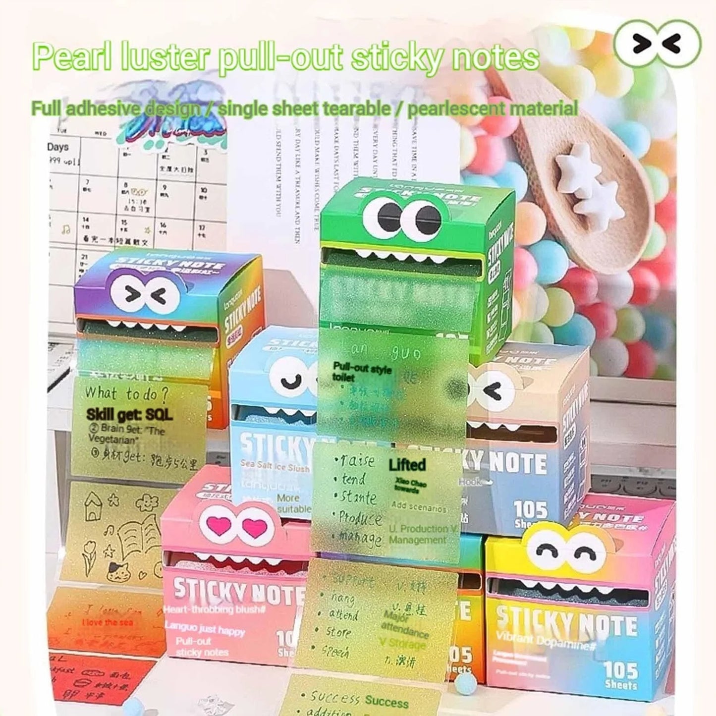 Cute Monster Pattern Sticky Note