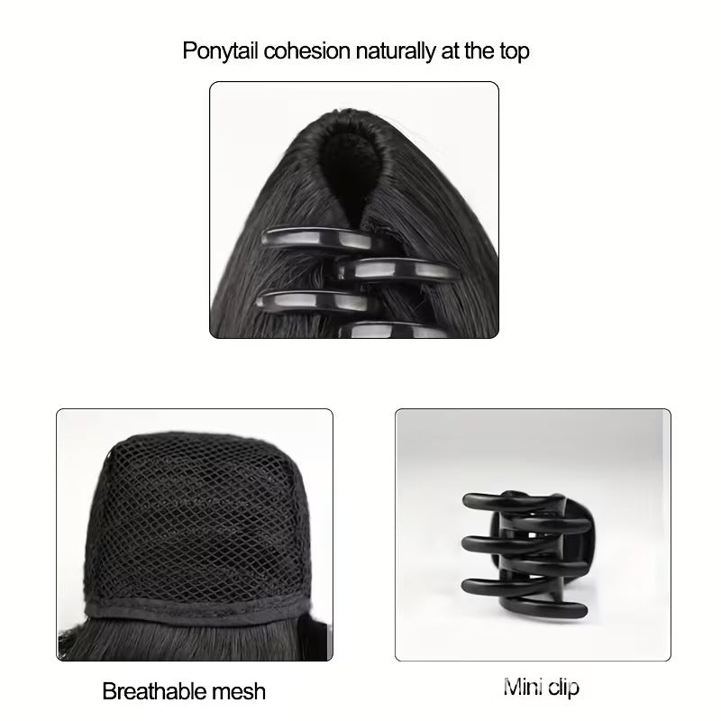 Clip with grip to accentuate ponytails