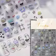 Reusable 5D Soft Relief Nail Art Stickers