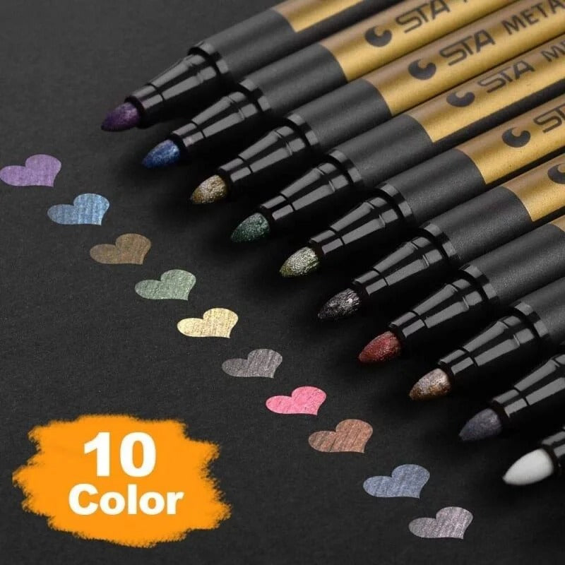 Painting-Magic Colorful Metallic Marker Pens