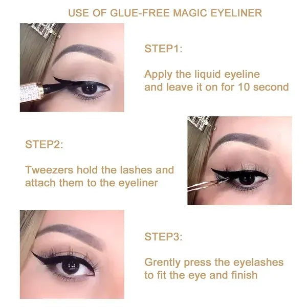 2 In 1 Self-adhesive Eyeliner + Eyelash Pencil