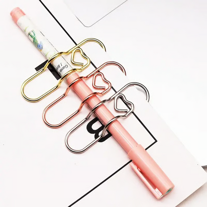 Multifunctional Heart Pen Clips